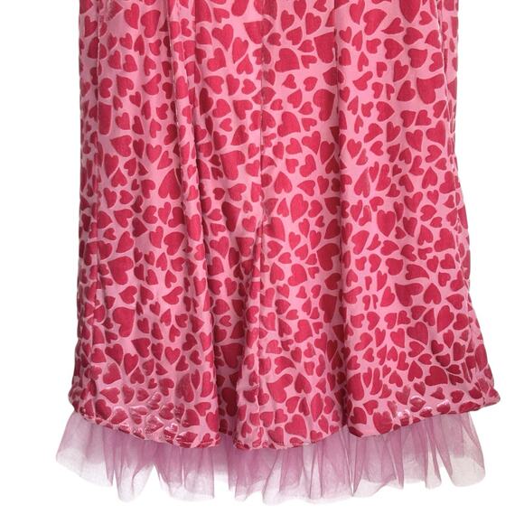 Betsey Johnson Urban Outfitters Velvet Burnout Mini Slip Dress XS Hearts Fairy - Picture 7 of 11